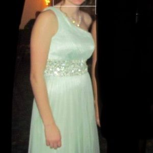 Mint green prom dress -zipper issue